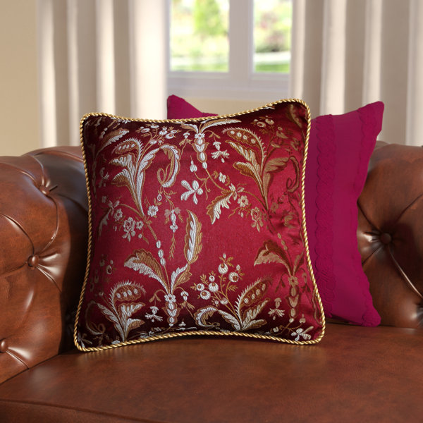 Charlton Home® Rockport Embroidered Throw Pillow & Reviews Wayfair